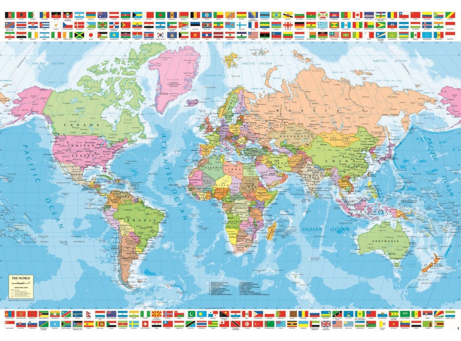 EDUCA Puzzle Politická mapa světa 1500 dílků