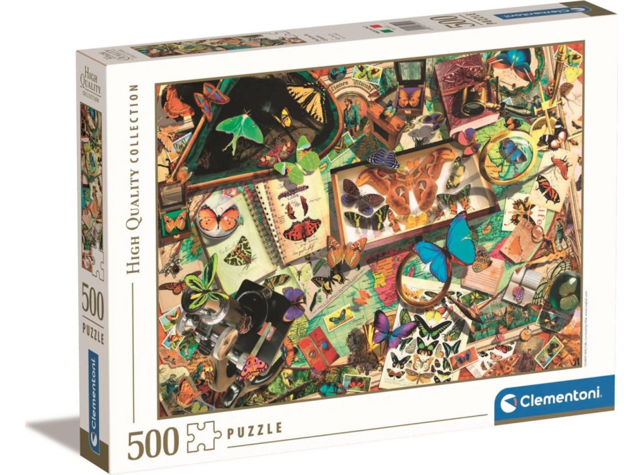 CLEMENTONI Puzzle Sběratel motýlů 500 dílků