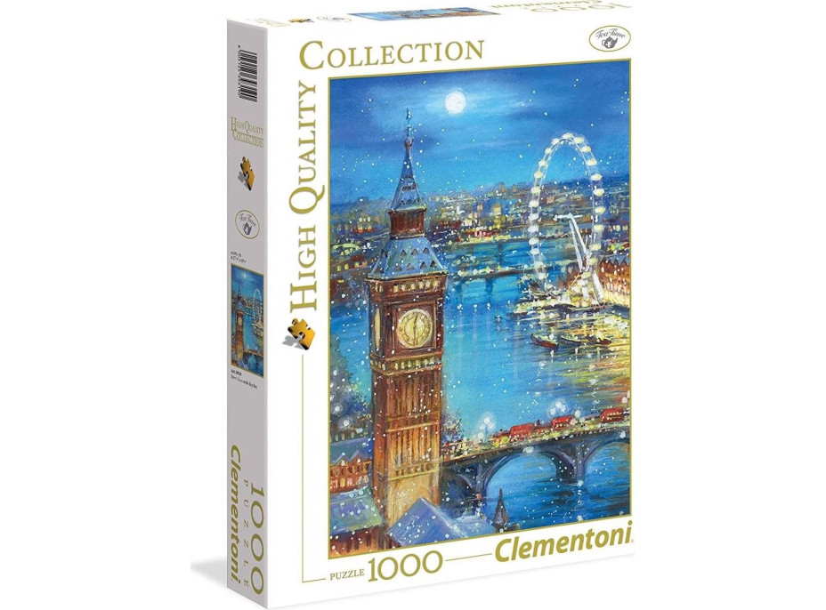 CLEMENTONI Puzzle Sněží na Big Ben 1000 dílků