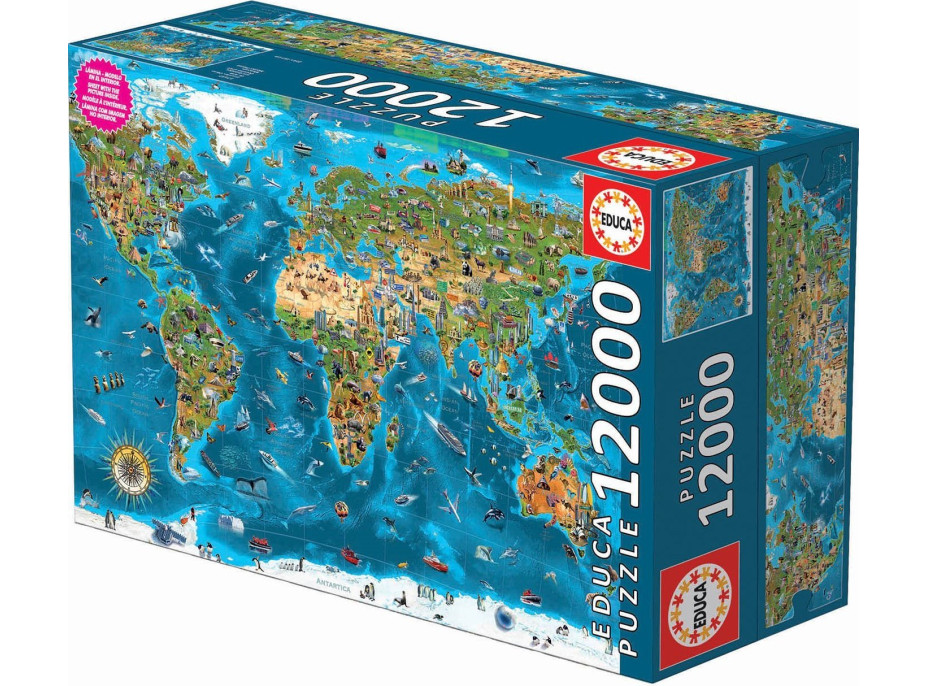 EDUCA Puzzle Zázraky světa 12000 dílků