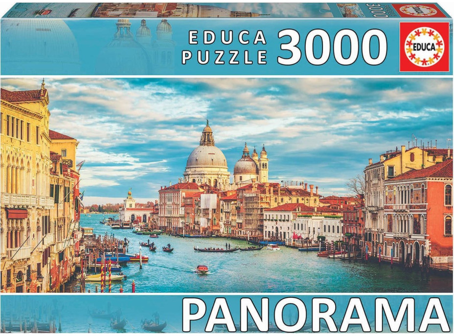EDUCA Panoramatické puzzle Canal Grande, Benátky 3000 dílků