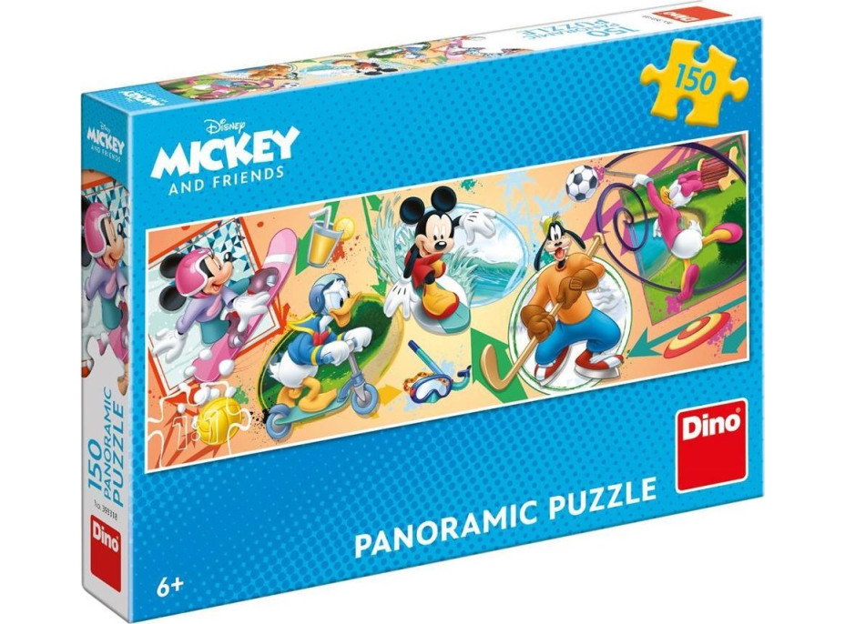 DINO Panoramatické puzzle Mickey a přátelé 150 dílků