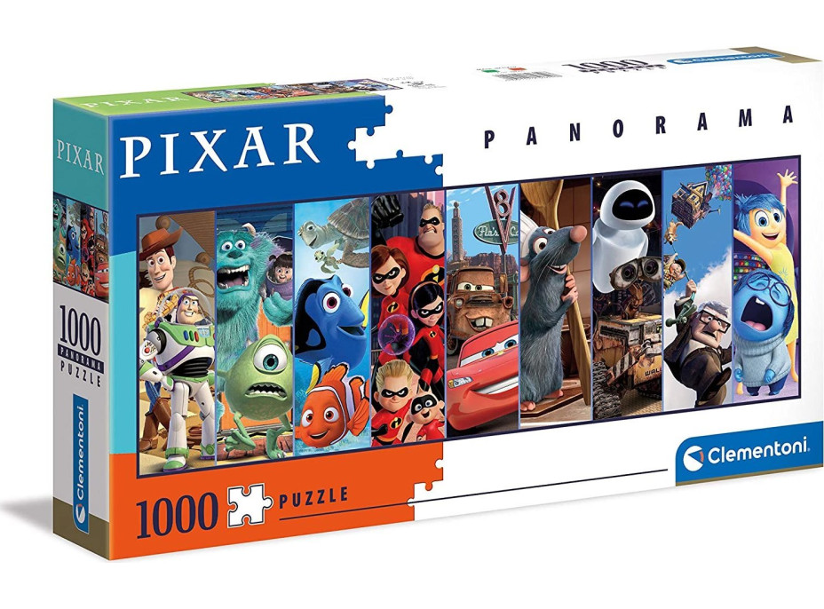 CLEMENTONI Panoramatické puzzle Pixar 1000 dílků