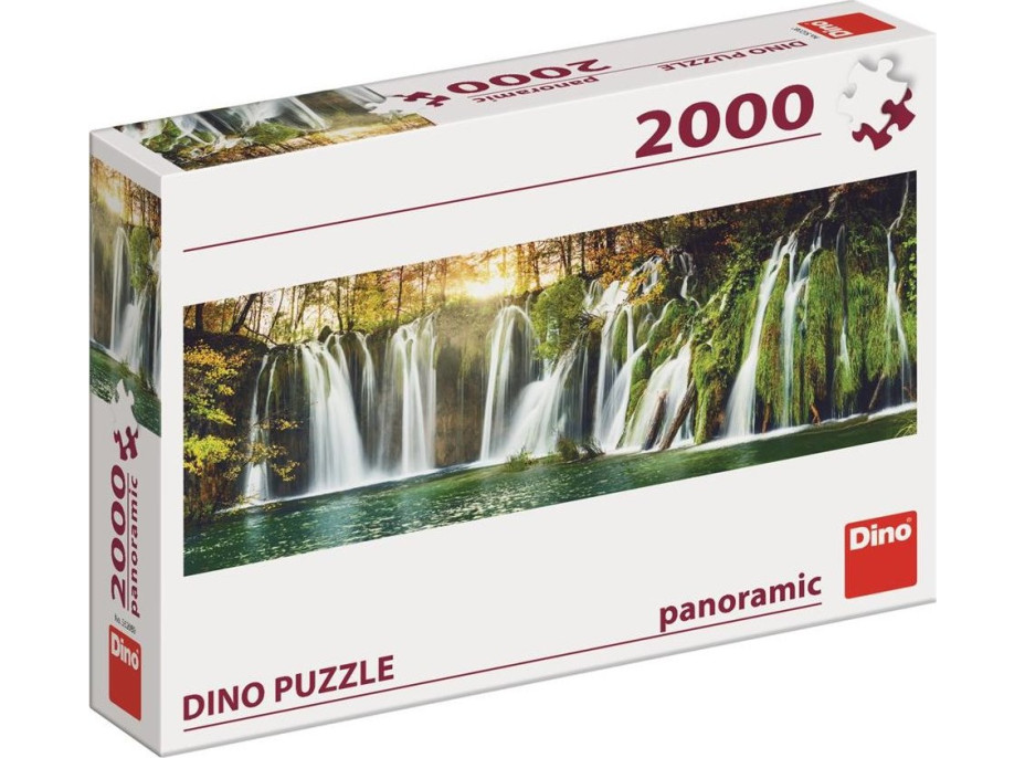 DINO Panoramatické puzzle Plitvické vodopády 2000 dílků