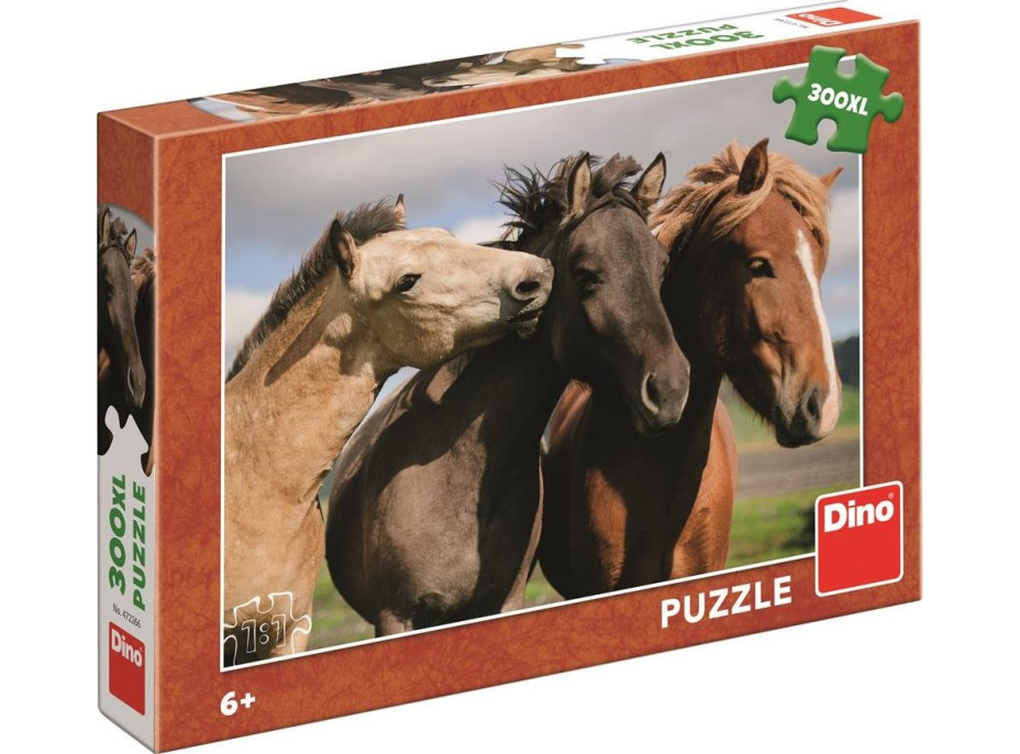 DINO Puzzle Barevní koně XXL 300 dílků