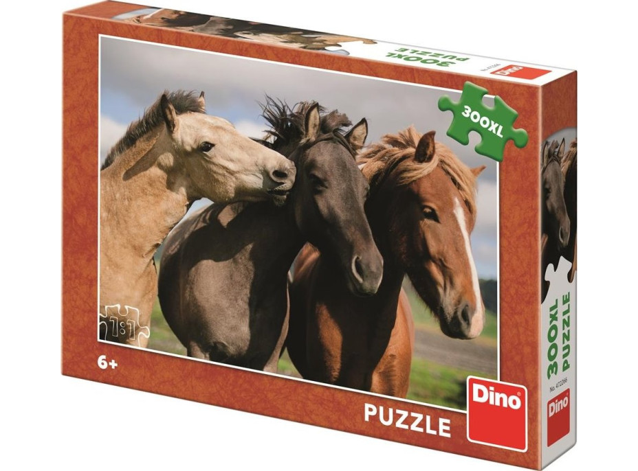 DINO Puzzle Barevní koně XXL 300 dílků