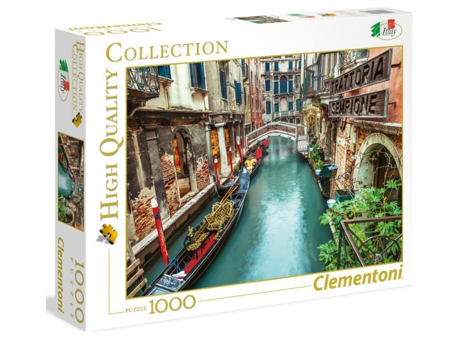 CLEMENTONI Puzzle Benátský kanál, Itálie 1000 dílků