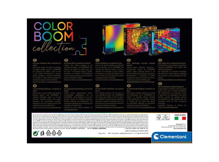CLEMENTONI Puzzle ColorBoom: Pixel 1500 dílků