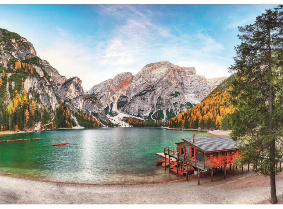 EDUCA Puzzle Jezero Braies na podzim, Itálie 3000 dílků