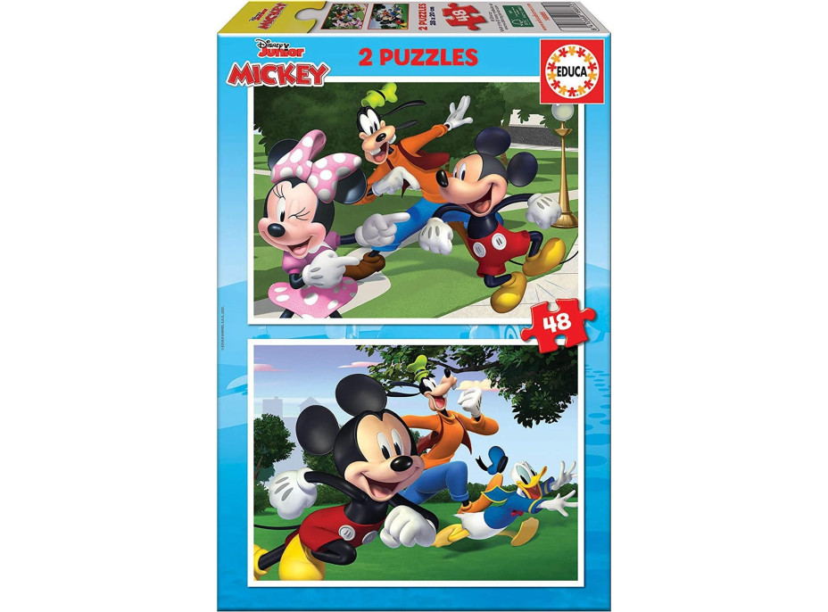 EDUCA Puzzle Mickey a přátelé 2x48 dílků