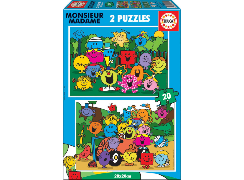 EDUCA Puzzle Monsieur Madame 2x20 dílků