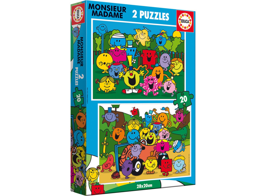 EDUCA Puzzle Monsieur Madame 2x20 dílků