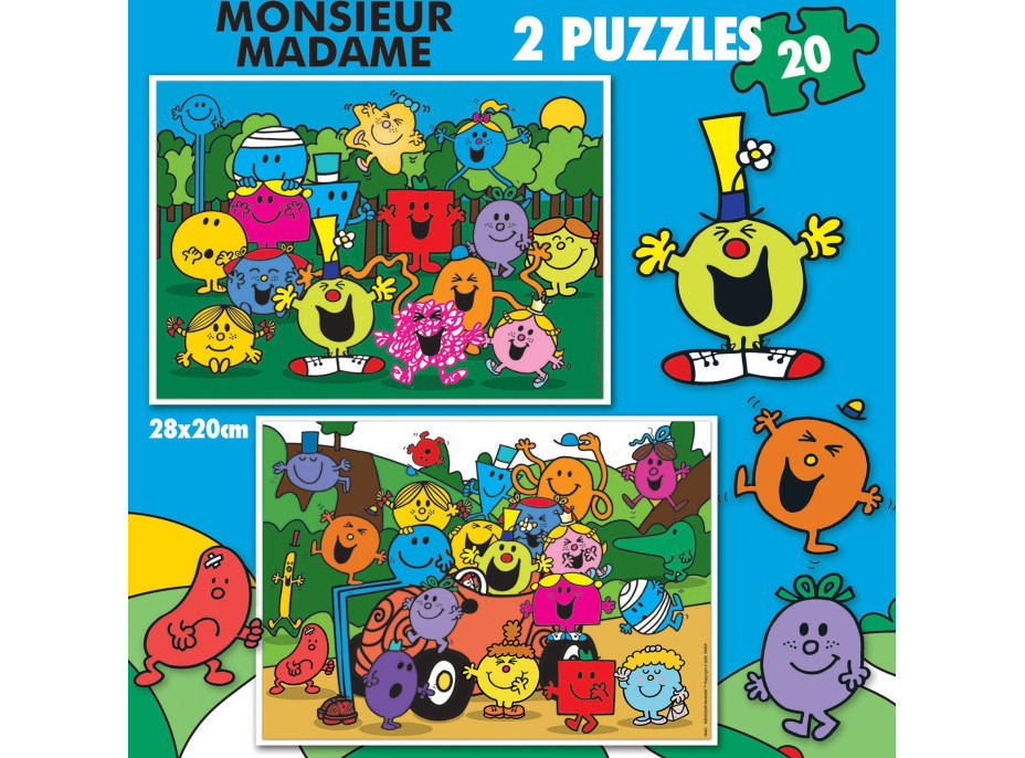 EDUCA Puzzle Monsieur Madame 2x20 dílků