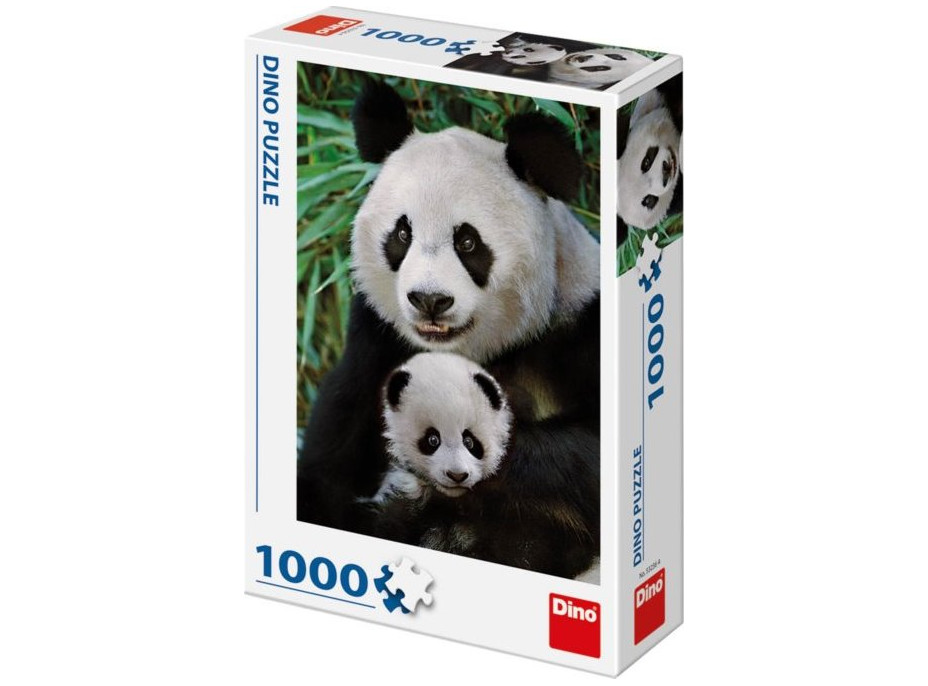 DINO Puzzle Panda s mládětem 1000 dílků