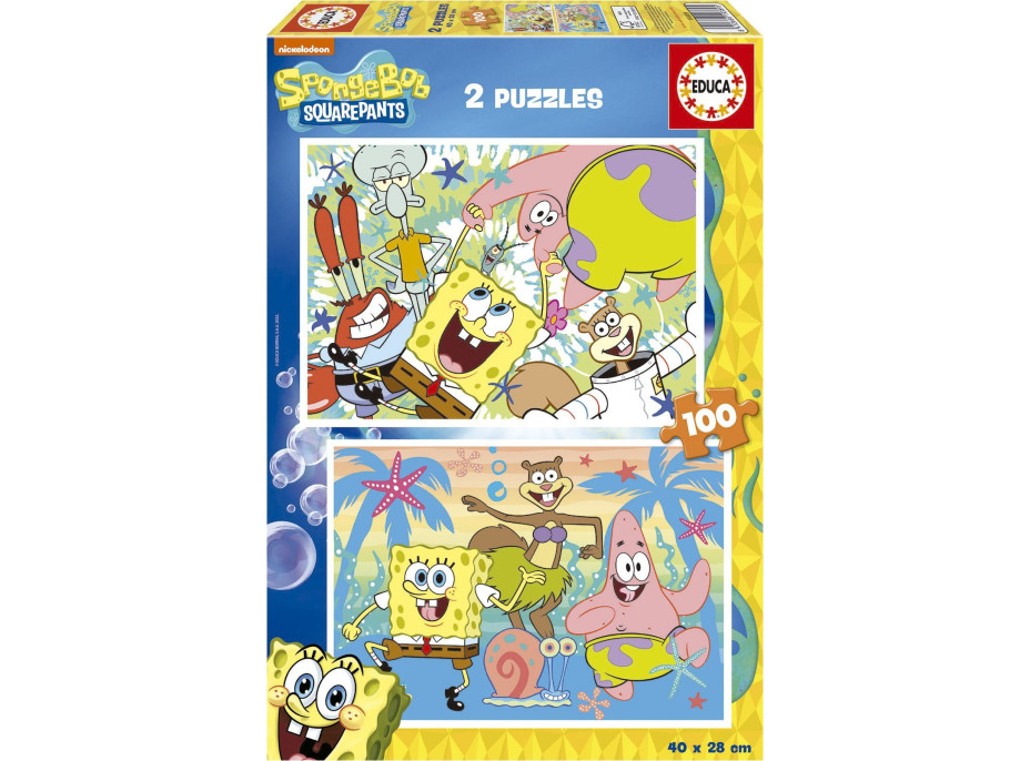 EDUCA Puzzle Sponge Bob 2x100 dílků