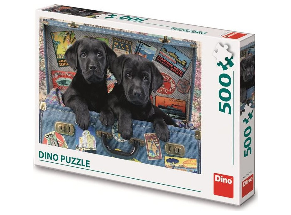 DINO Puzzle Štěňata v kufru 500 dílků