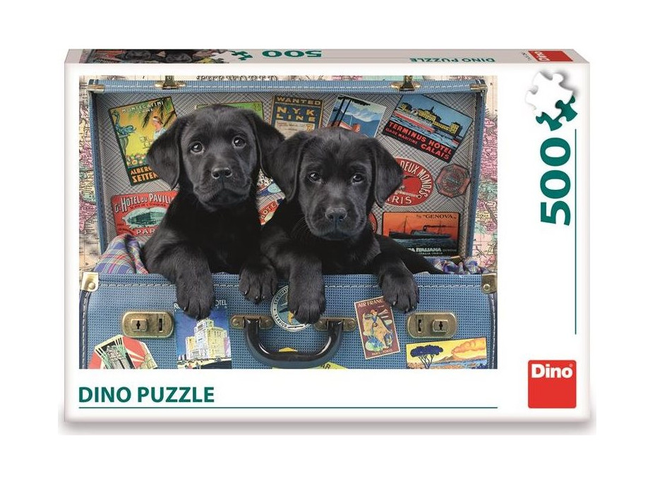 DINO Puzzle Štěňata v kufru 500 dílků