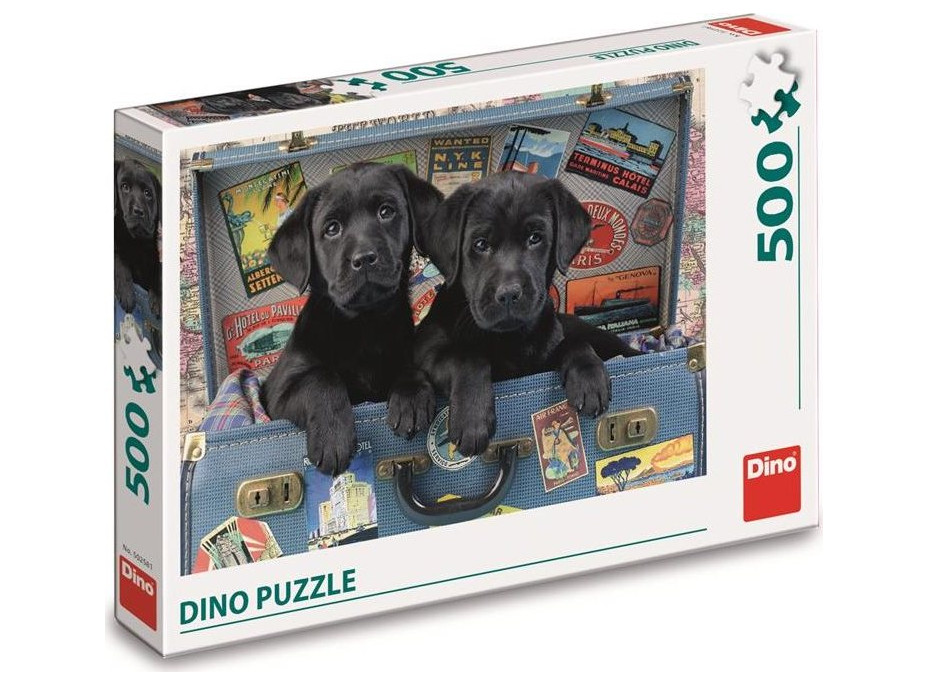 DINO Puzzle Štěňata v kufru 500 dílků