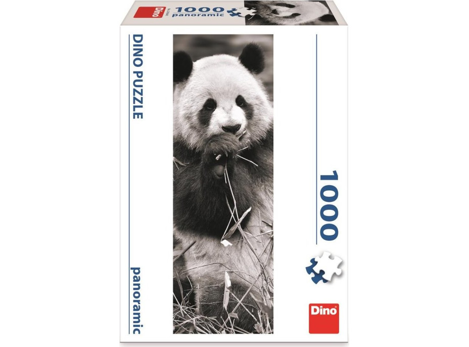 DINO Vertikální puzzle Panda v trávě 1000 dílků