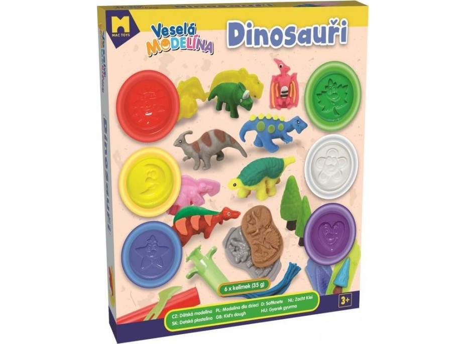 MAC TOYS Veselá modelína Dinosauři