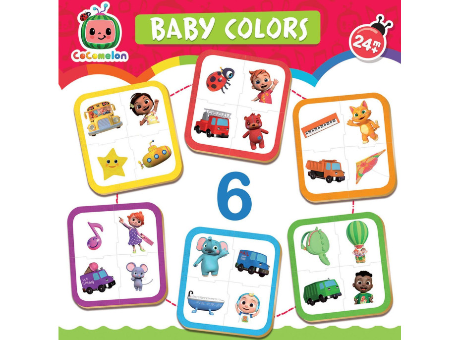 EDUCA Baby puzzle CoComelon: Poznávej barvy 6x4 dílky