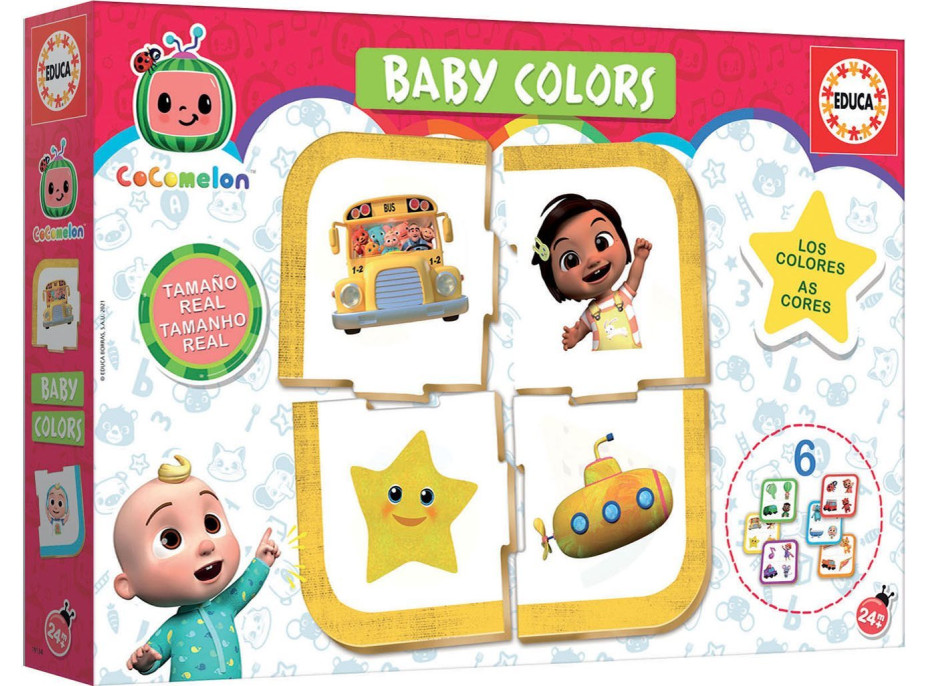 EDUCA Baby puzzle CoComelon: Poznávej barvy 6x4 dílky