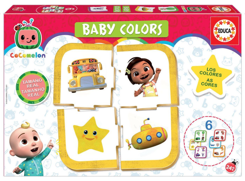 EDUCA Baby puzzle CoComelon: Poznávej barvy 6x4 dílky