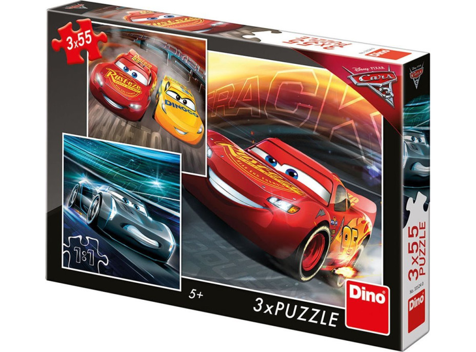 DINO Puzzle Cars 3: Trénink 3x55 dílků