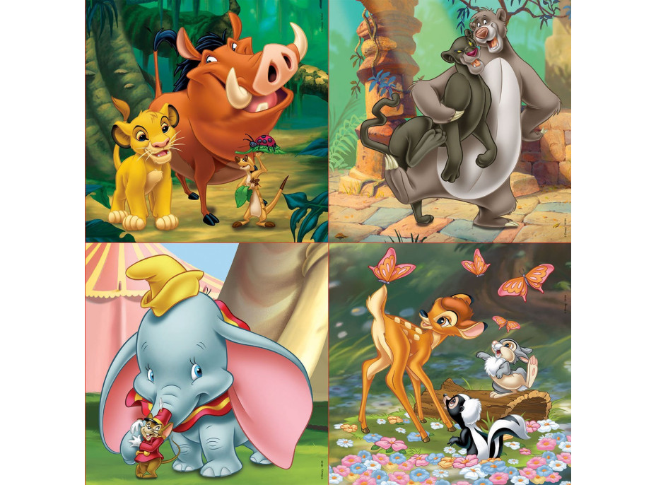 EDUCA Puzzle Disney pohádky 4v1 (12,16,20,25 dílků)