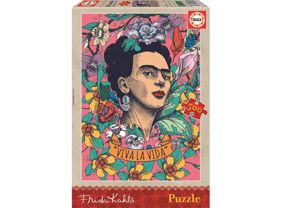 EDUCA Puzzle Frida Kahlo: Viva la vida 500 dílků