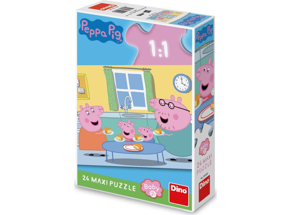 DINO Puzzle Prasátko Peppa: Oběd MAXI 24 dílků