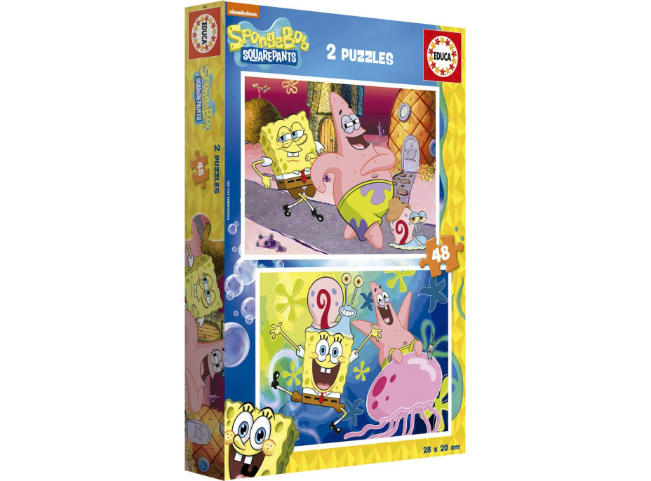 EDUCA Puzzle Sponge Bob 2x48 dílků