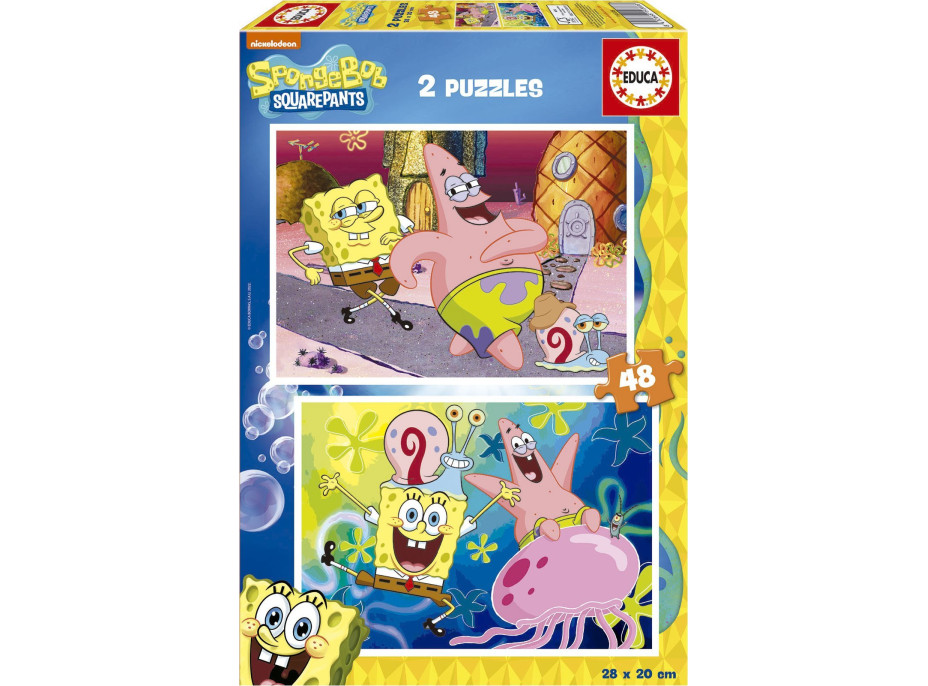 EDUCA Puzzle Sponge Bob 2x48 dílků