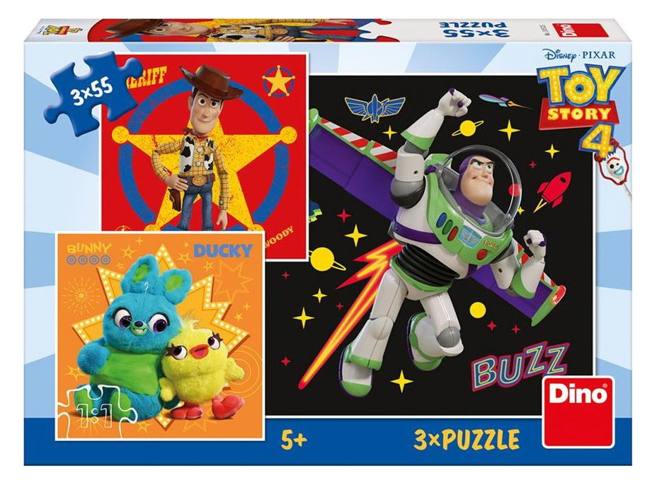 DINO Puzzle Toy Story 4, 3x55 dílků