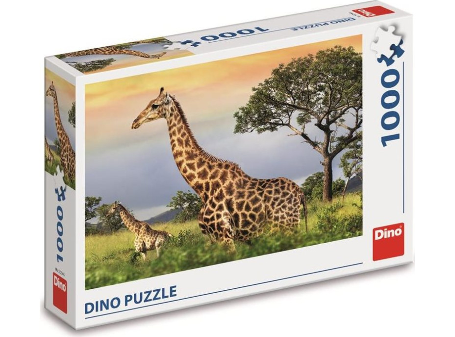 DINO Puzzle Žirafí rodina 1000 dílků