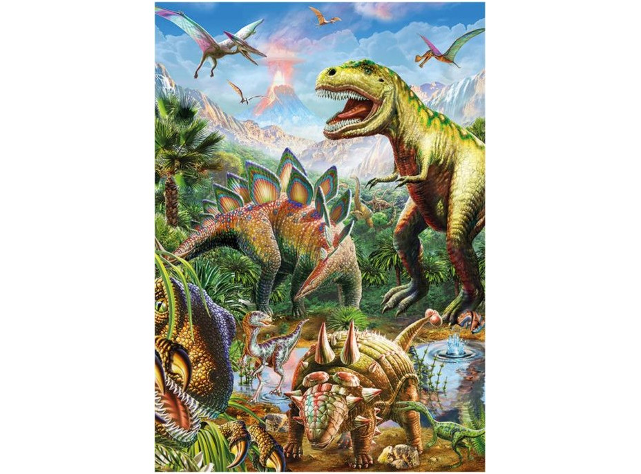 Svítící puzzle Svět dinosaurů XL 100 dílků