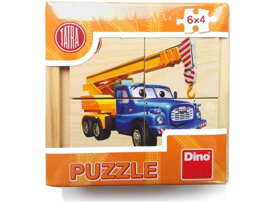 DINO Dřevěné puzzle Tatra 6x4 dílky