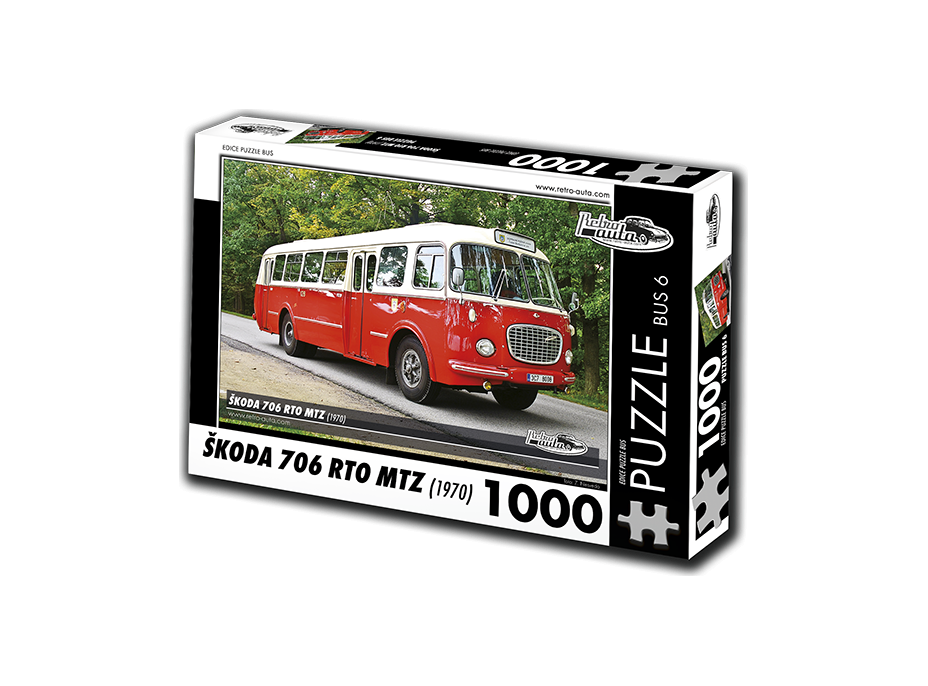 RETRO-AUTA Puzzle BUS č. 6 Škoda 706 RTO MTZ (1970) 1000 dílků