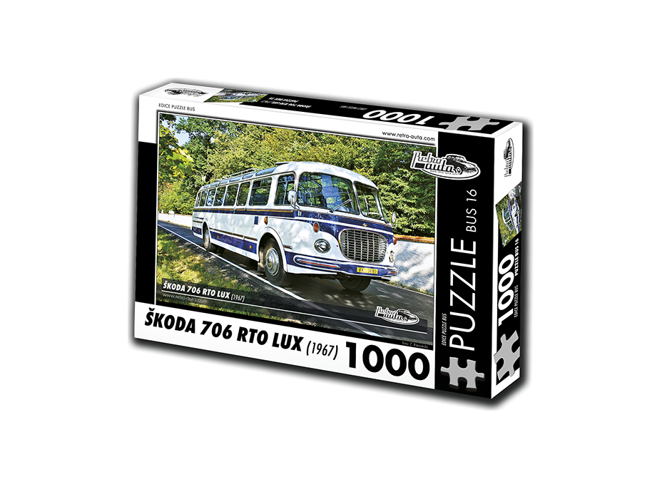 RETRO-AUTA Puzzle BUS č.16 Škoda 706 RTO LUX (1967) 1000 dílků