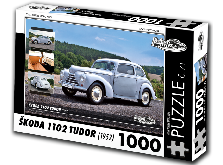 RETRO-AUTA Puzzle č. 71 Škoda 1102 TUDOR (1952) 1000 dílků