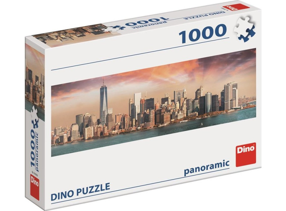 DINO Panoramatické puzzle Manhattan za soumraku, New York 1000 dílků