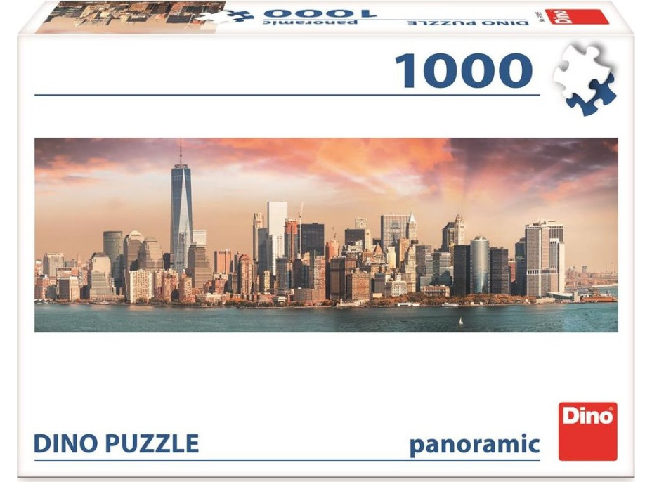 DINO Panoramatické puzzle Manhattan za soumraku, New York 1000 dílků