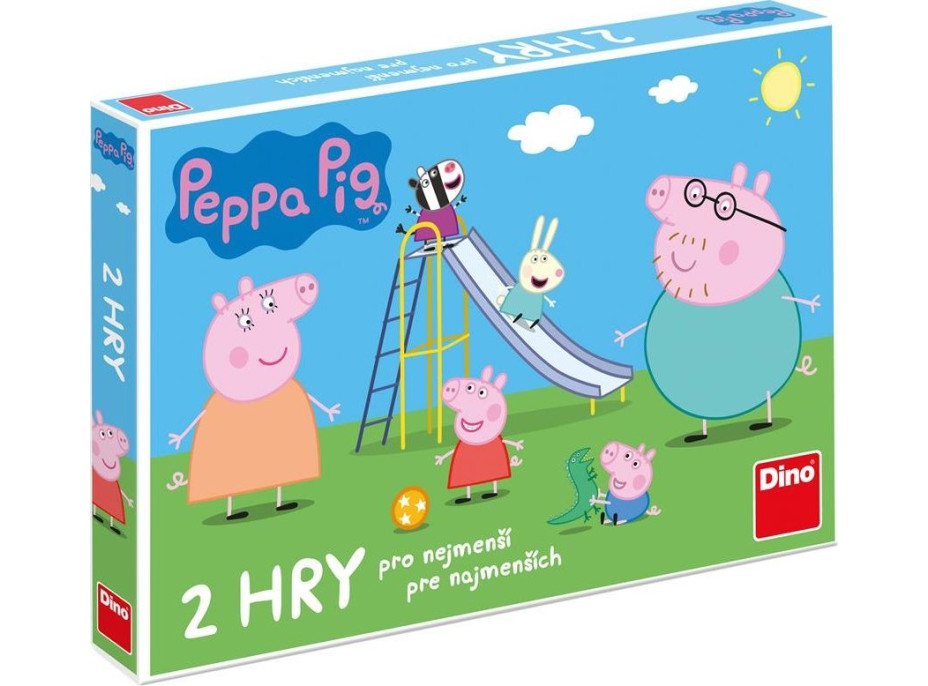 DINO Dětské hry Prasátko Peppa: Pojď si hrát a Skluzavky