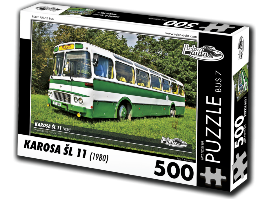 RETRO-AUTA Puzzle BUS č. 7 Karosa ŠL 11 (1980) 500 dílků