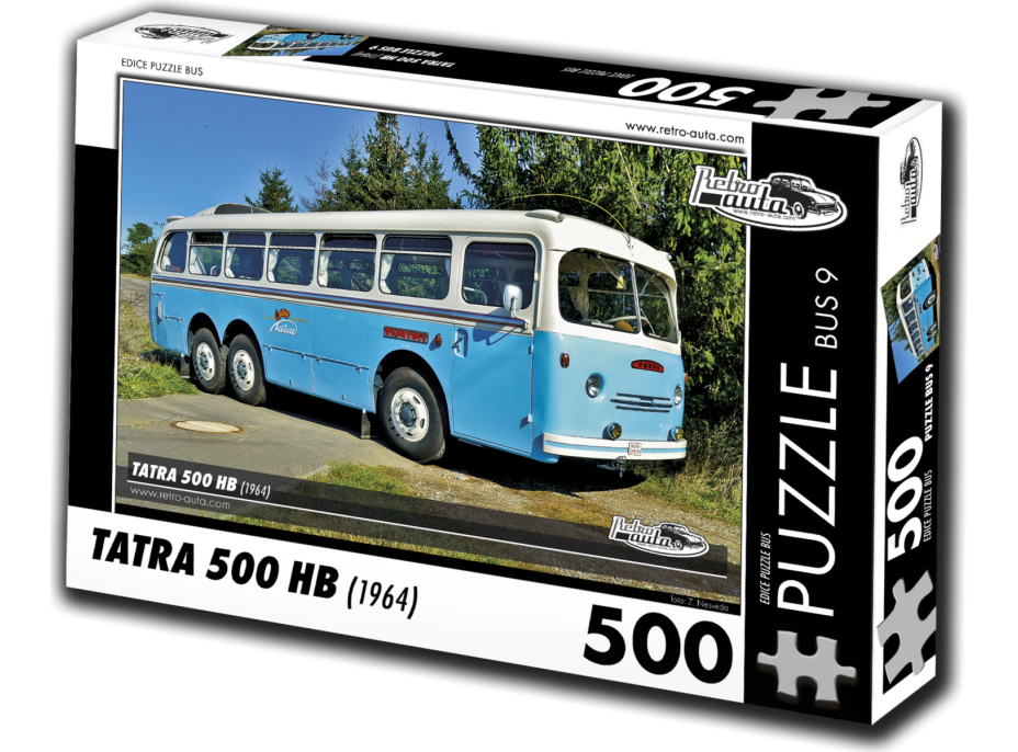 RETRO-AUTA Puzzle BUS č. 9 Tatra 500 HB (1964) 500 dílků