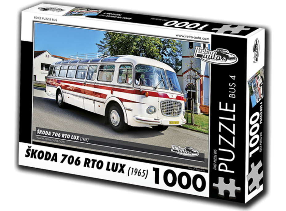 RETRO-AUTA Puzzle BUS č.4 Škoda 706 RTO LUX (1965) 1000 dílků