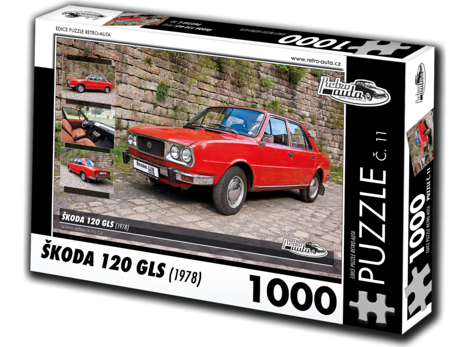 RETRO-AUTA Puzzle č. 11 Škoda 120 GLS (1978) 1000 dílků