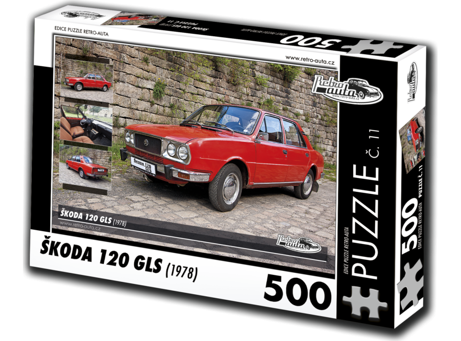 RETRO-AUTA Puzzle č. 11 Škoda 120 GLS (1978) 500 dílků