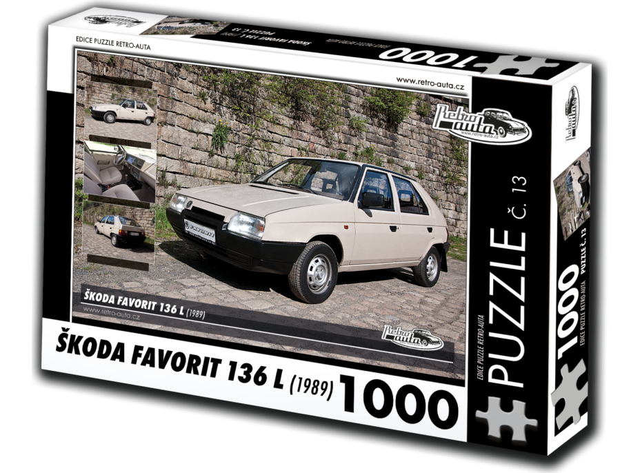 RETRO-AUTA Puzzle č. 13 Škoda Favorit 136 L (1989) 1000 dílků