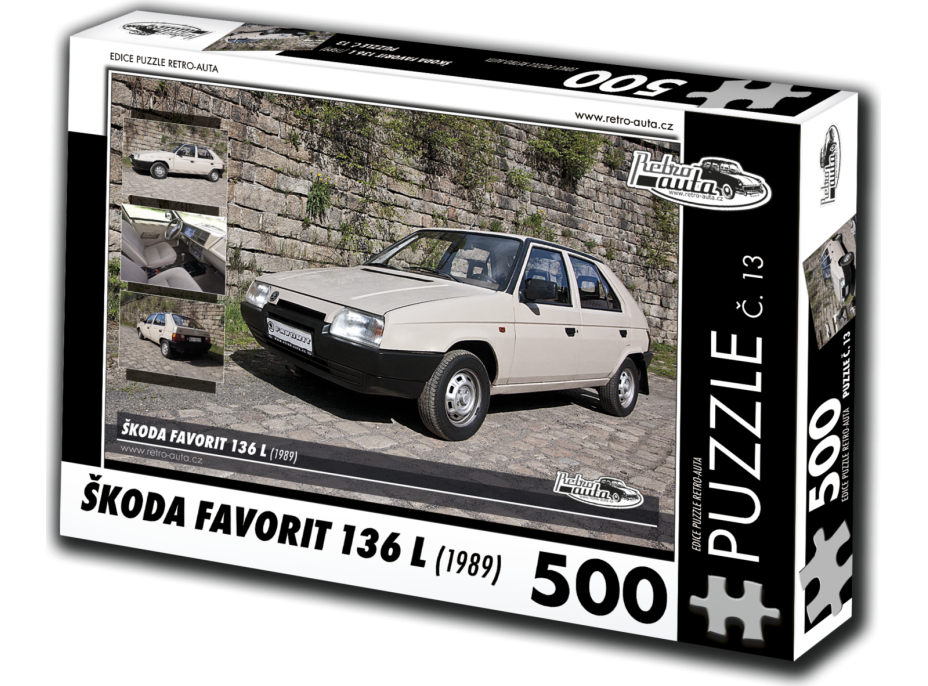 RETRO-AUTA Puzzle č. 13 Škoda Favorit 136 L (1989) 500 dílků